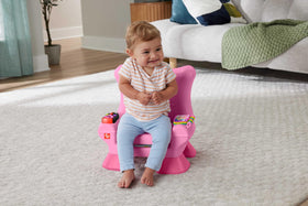 Fisher-Price Laugh & Learn chair pink remote with light-up features for pretend TV time