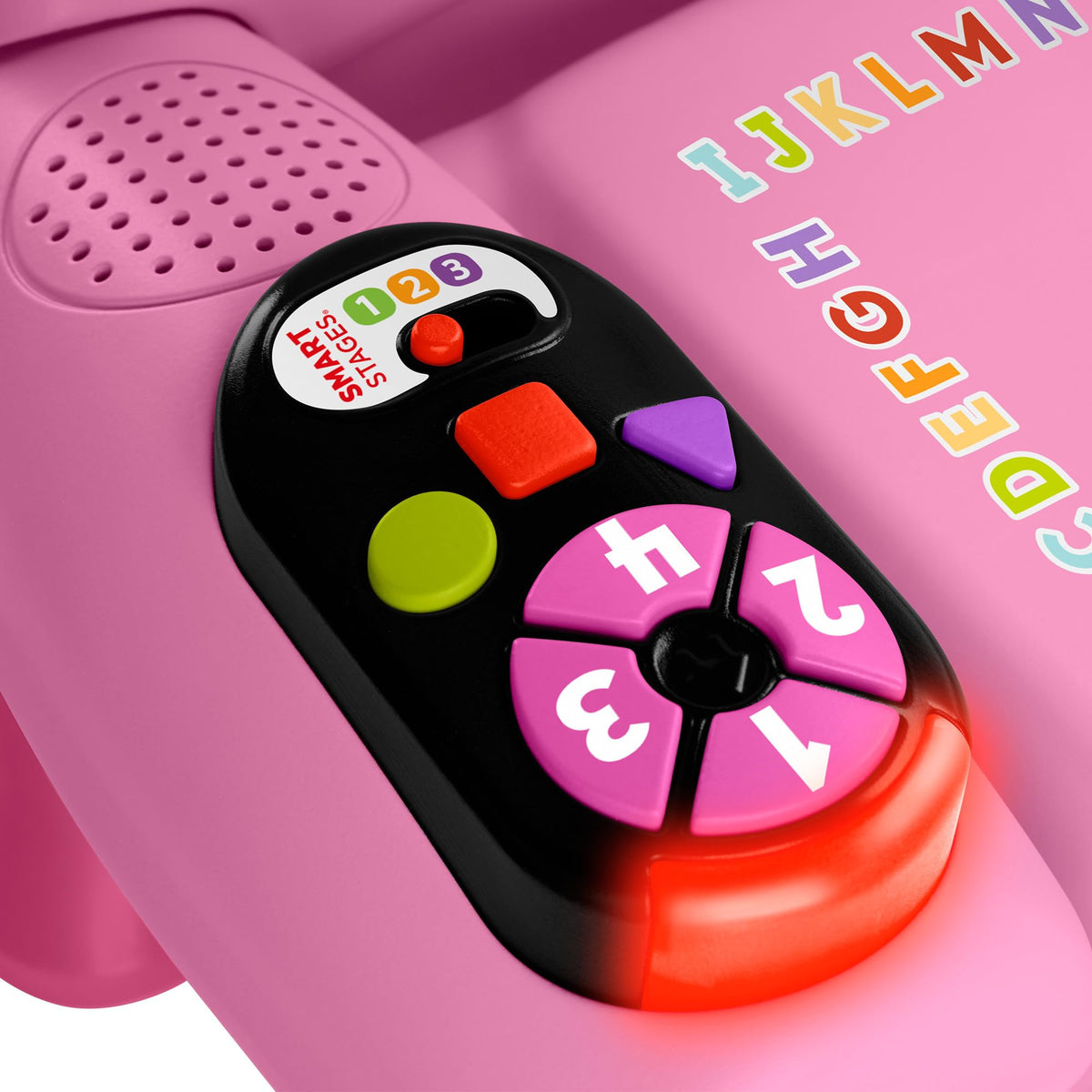Fisher-Price Laugh & Learn chair pink 120+ songs support curious learning moments