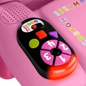 Fisher-Price Laugh & Learn chair pink 120+ songs support curious learning moments