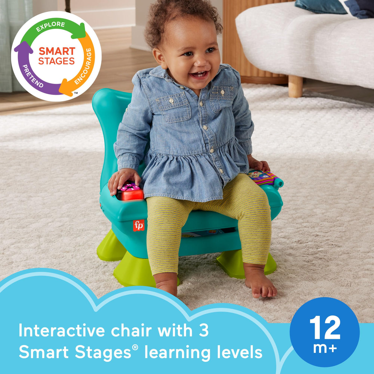 Fisher-Price Laugh & Learn remote with illuminated buttons for early learning