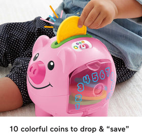 Fisher-Price Laugh & Learn Piggy Bank color coins teach colors through play