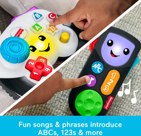 Fisher-Price Laugh & Learn two-toys-set engages little hands in imaginative play.