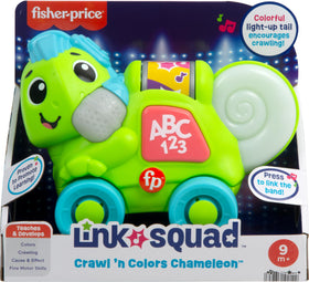 Fisher-Price Link Squad Crawl 'n Colors Chameleon promotes safe, playful movement for babies