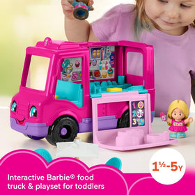 Fisher-Price Cupcake Truck triggers 25+ sounds for interactive pretend play.