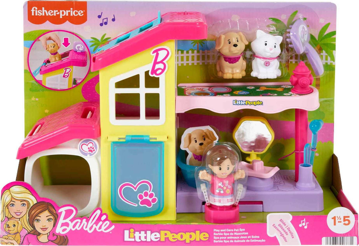 Fisher-Price Little People Barbie Pet Spa brush piece included for grooming