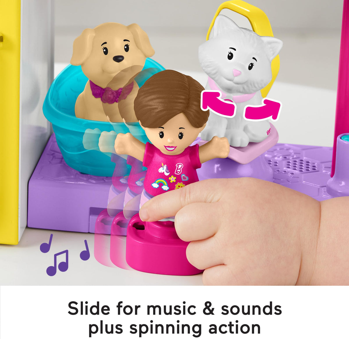 Fisher-Price Little People Barbie Pet Spa cozy cubby for pretend moments