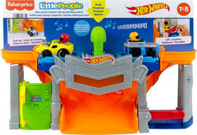 Fisher-Price Little People track set portable carry handle enhances play