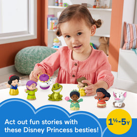 Fisher-Price Little People Disney Princess Story Duos Belle and Mrs. Potts promote storytelling fun.