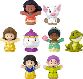 Fisher-Price Little People Disney Princess Story Duos Moana and Pua for imaginative pretend play.