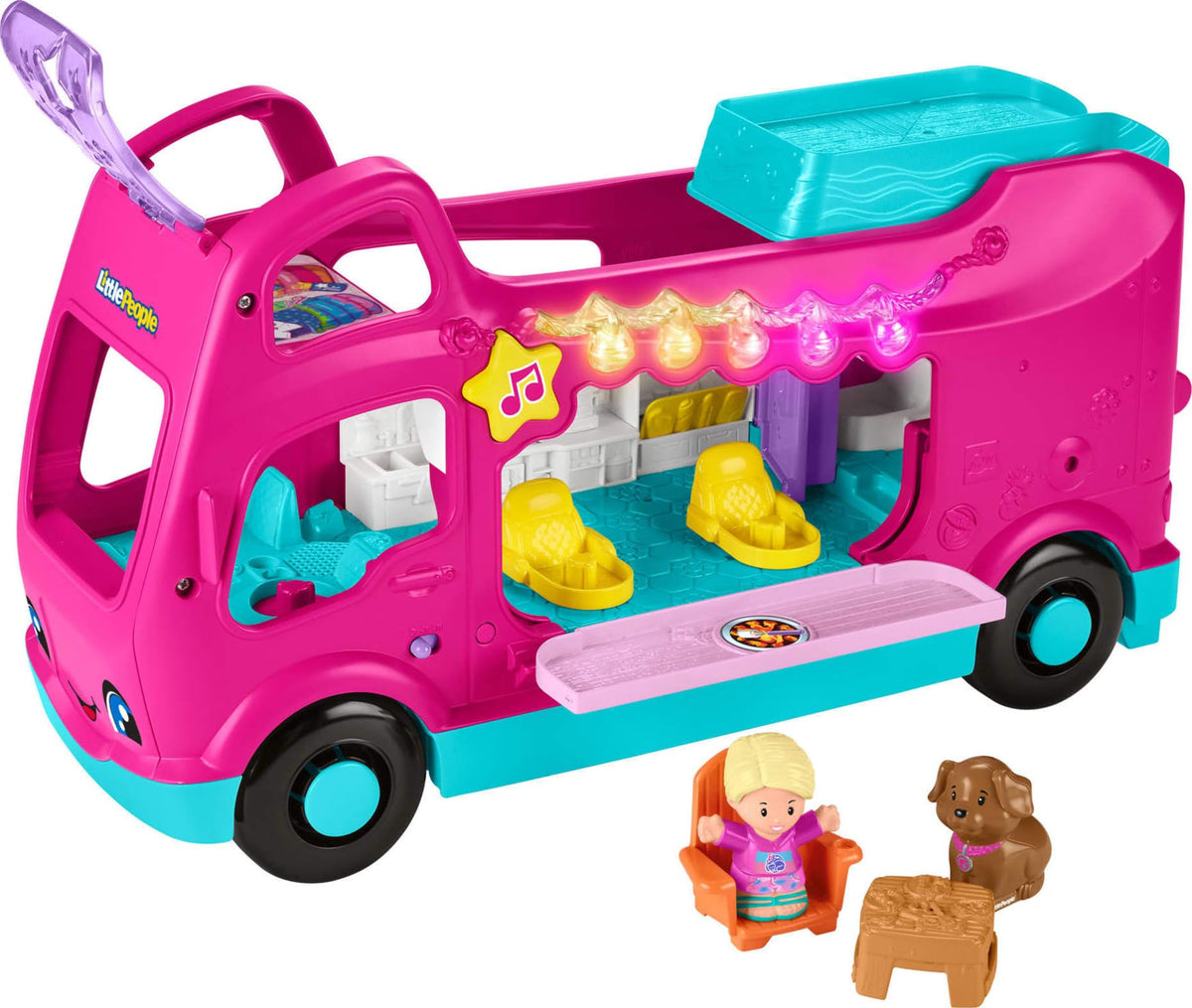 Fisher-Price Little People Dreamcamper RV push-along for imaginative play