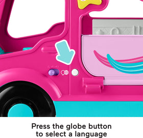 Top deck slide on the Dreamcamper inspires action-packed pretend play