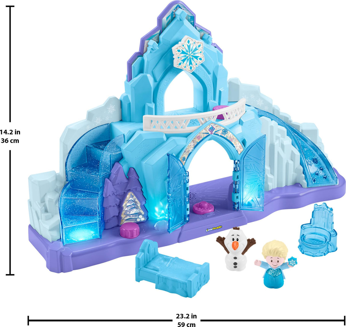 Fisher-Price Little People Elsa Ice Palace playset in action during pretend play