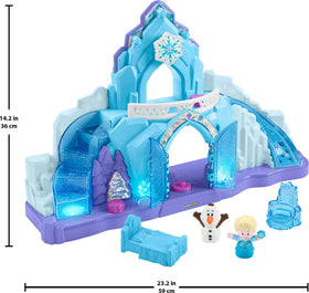Fisher-Price Little People Elsa Ice Palace playset in action during pretend play