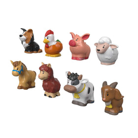 Fisher-Price Little People farm cow figure for role-play adventures and animal care.