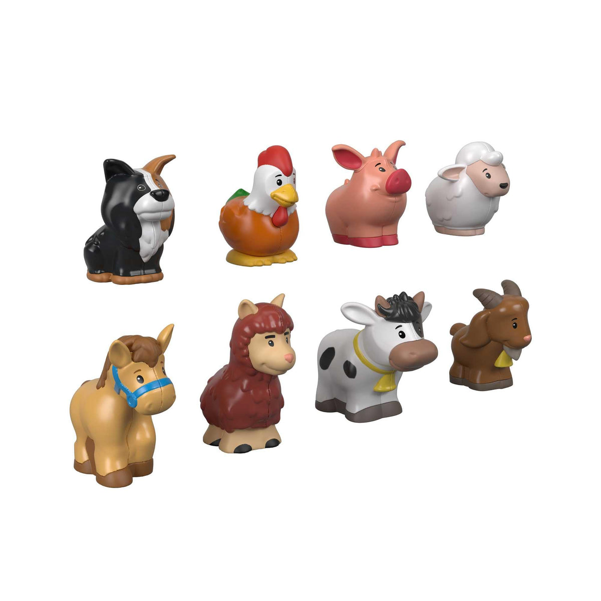 Fisher-Price Little People farm llama figure for imaginative play and fine motor skill development.