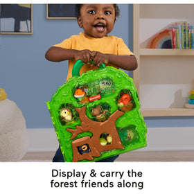 Fisher-Price Little People Forest Friends Carry Case helps little hands grasp and move small figures.