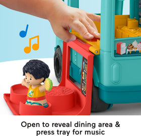 Driver-seat button activates songs on Fisher-Price Little People truck