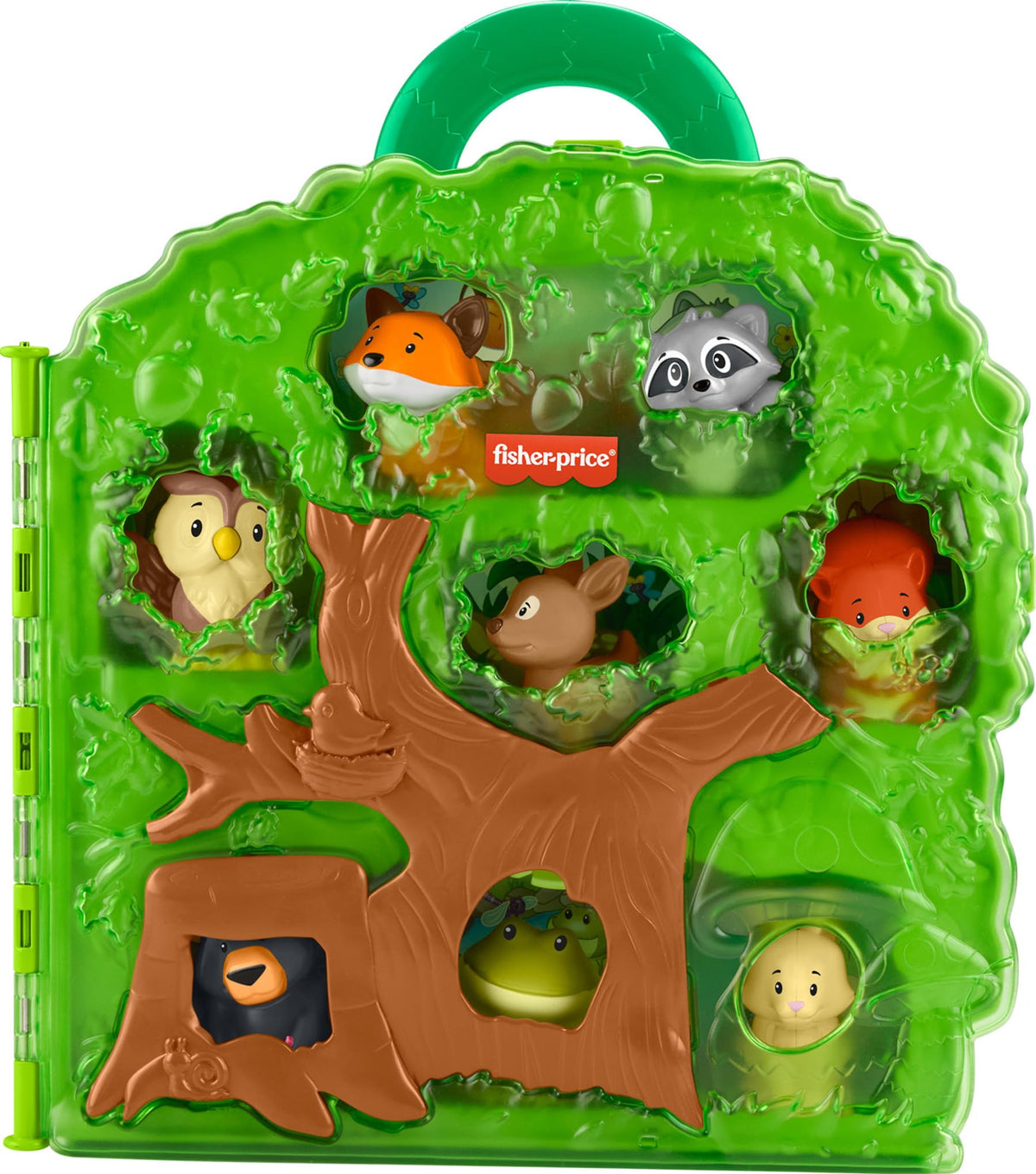 Fisher-Price Little People Forest Friends Carry Case with eight figures for pretend play.