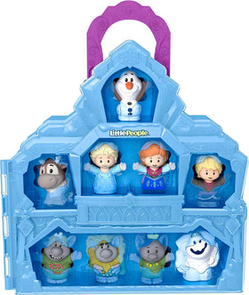 Fisher-Price Little People Frozen carry case castle closed for on the go play