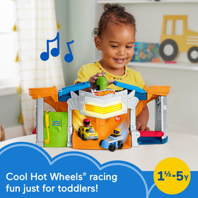 Fisher-Price Little People Hot Wheels Wheelies cars zooming for tiny hands
