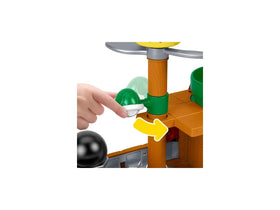 Fisher-Price Little People Mario Airship green shell spinner supports fine motor play.