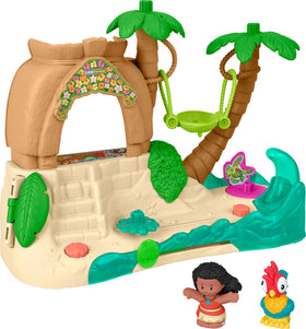 Fisher-Price Little People Moana Adventure Village front view invites imaginative play.