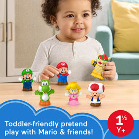 Fisher-Price Little People My Mario Luigi figure supports cooperative pretend play.