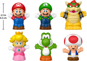 Fisher-Price Little People My Mario Toad figure adds bright character moments.