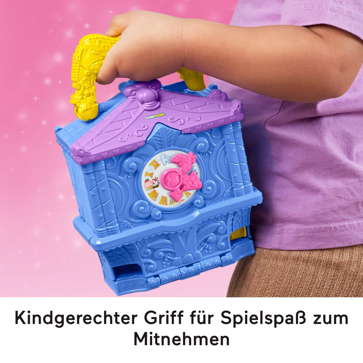 Fisher-Price Little People bed piece supports cozy storytelling moments during playtime.