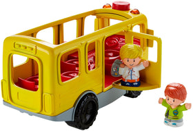 Fisher-Price Little People Sit with Me School Bus supports imaginative routine play.