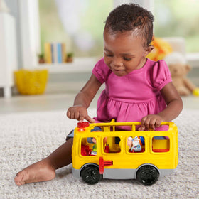 Fisher-Price Little People Sit with Me School Bus lights and sounds enhance pretend storytelling.
