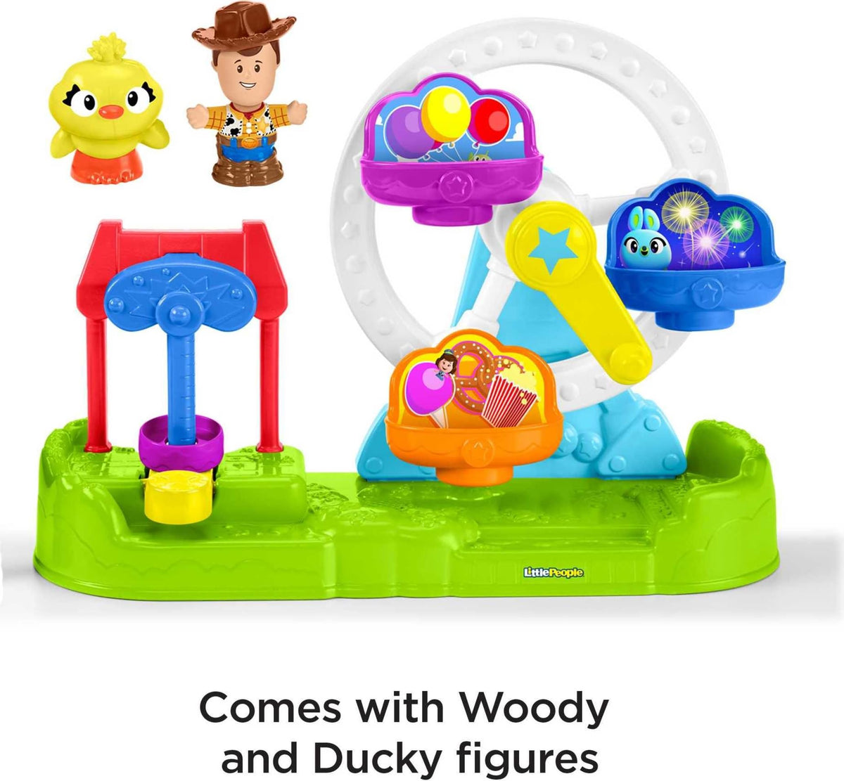 Spinner and music from Fisher-Price Little People create engaging sensory play for toddlers.