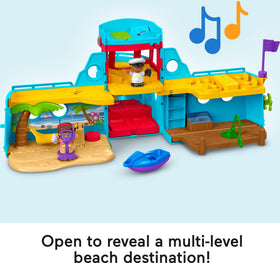 Fisher-Price Little People Captain Beau figure boosts imaginative role-play on the ship.