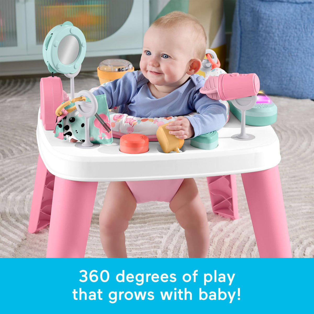 Fisher-Price Musical Moments toddler table when converted boosts interactive play.