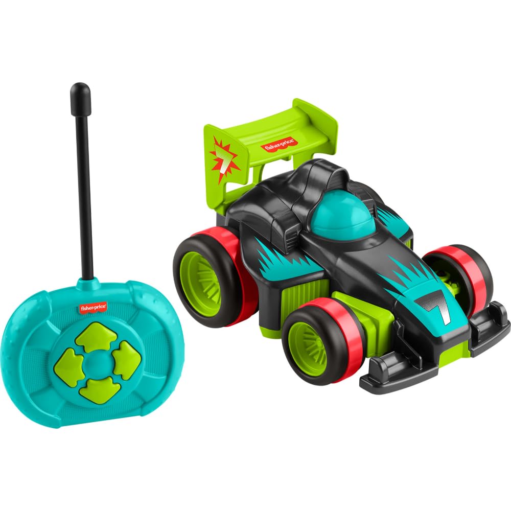 Fisher-Price My Easy RC Car remote view with easy-to-use controls for beginners
