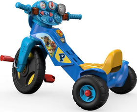 Fisher-Price PAW Patrol Trike walkie-talkie feature visible for outdoor role-play adventures.