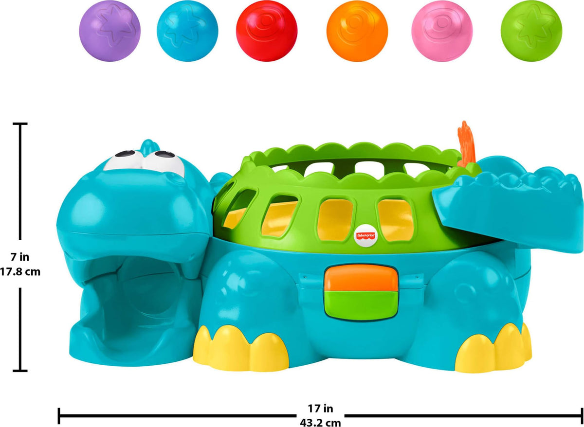 Fisher-Price Poppity Pop Dino bat-at roller in action with music cue