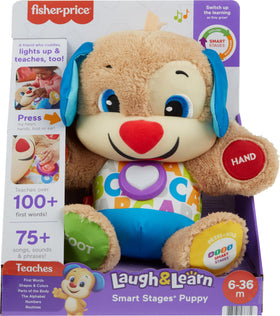 Fisher-Price Puppy is a soft, cuddly toy for infants six months to three years.