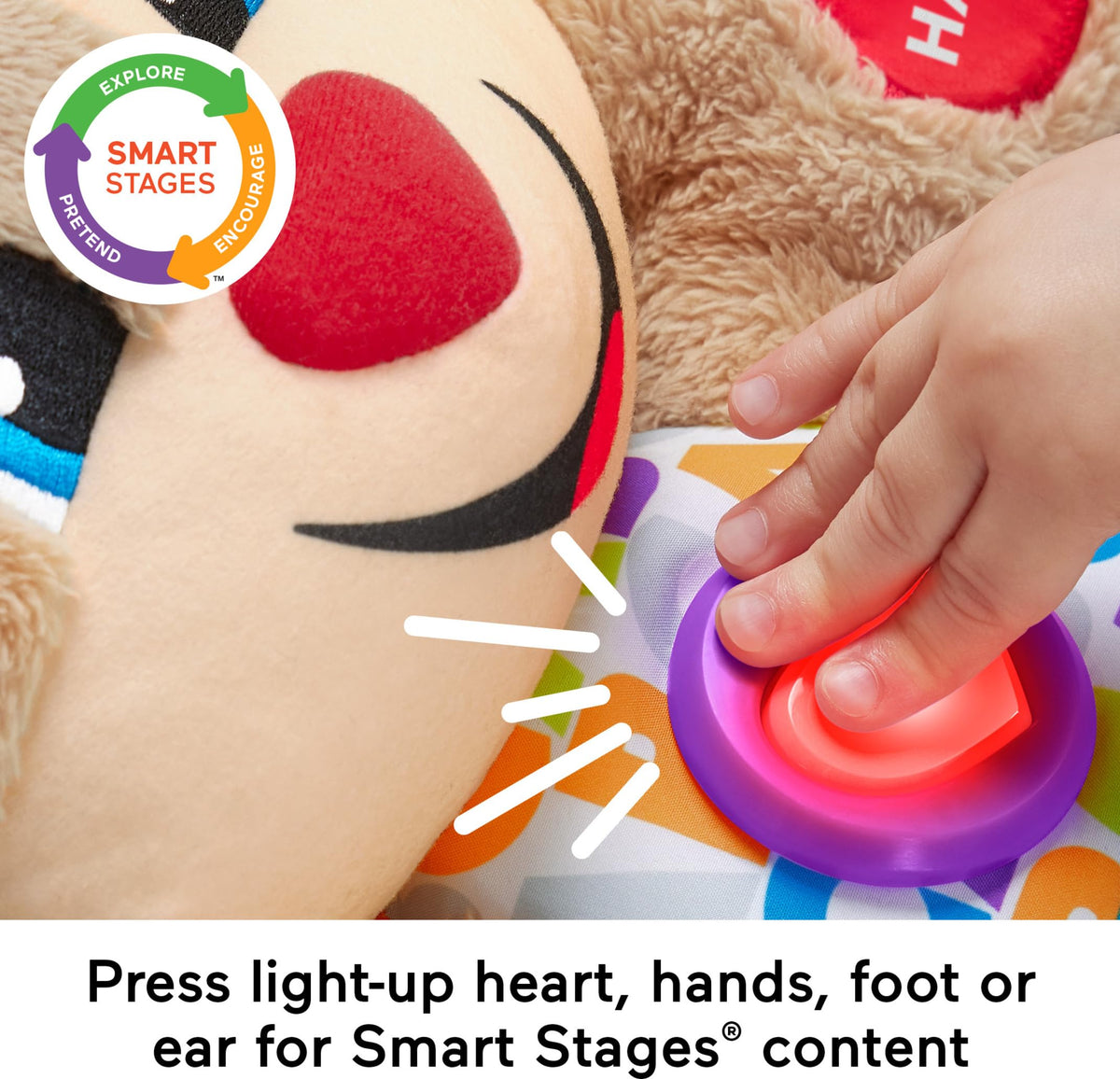 Fisher-Price Puppy light-up heart responds to baby with songs and phrases.