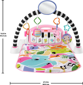 Fisher-Price removable piano enables freestyle play with real piano notes.