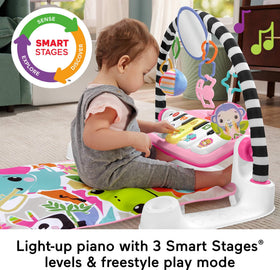 Fisher-Price Smart Stages offers 85+ songs and phrases guiding early learning.
