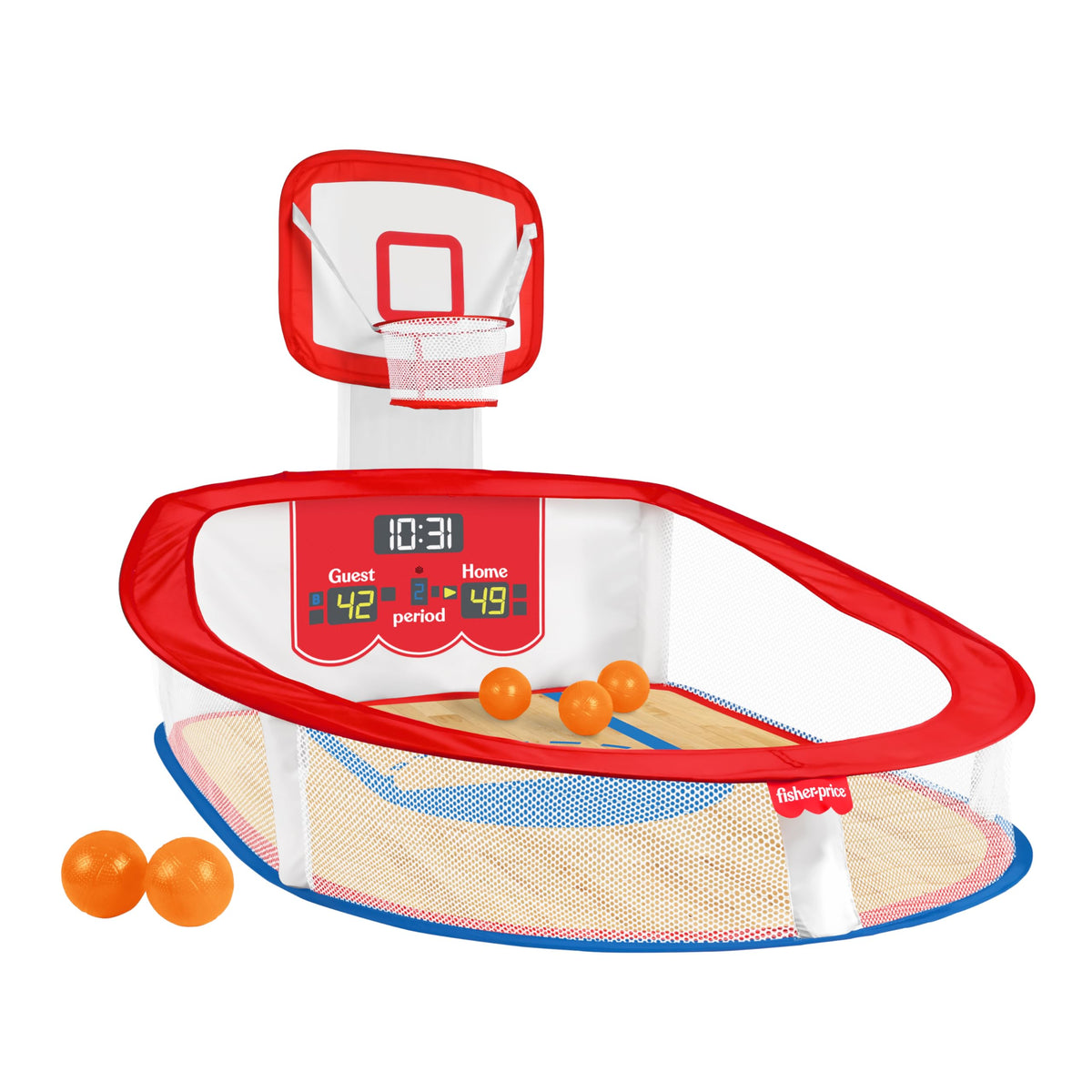 Fisher-Price Soft & Safe basketball backboard adjustable for growing kids