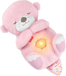 Fisher-Price Soothe 'n Snuggle Otter belly-motion calms newborns with a soft rising and falling rhythm.