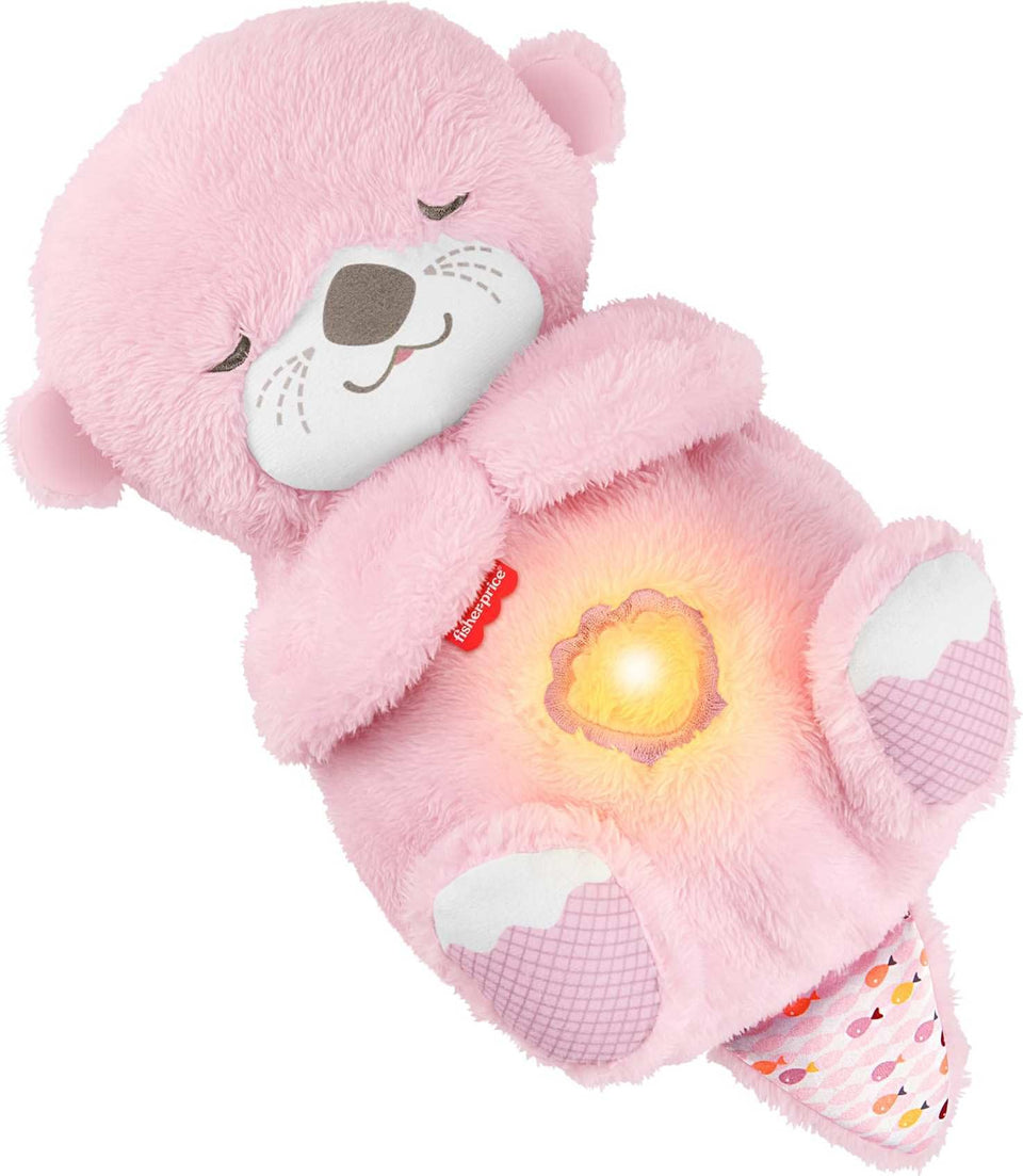 Fisher-Price Soothe 'n Snuggle Otter belly-motion calms newborns with a soft rising and falling rhythm.