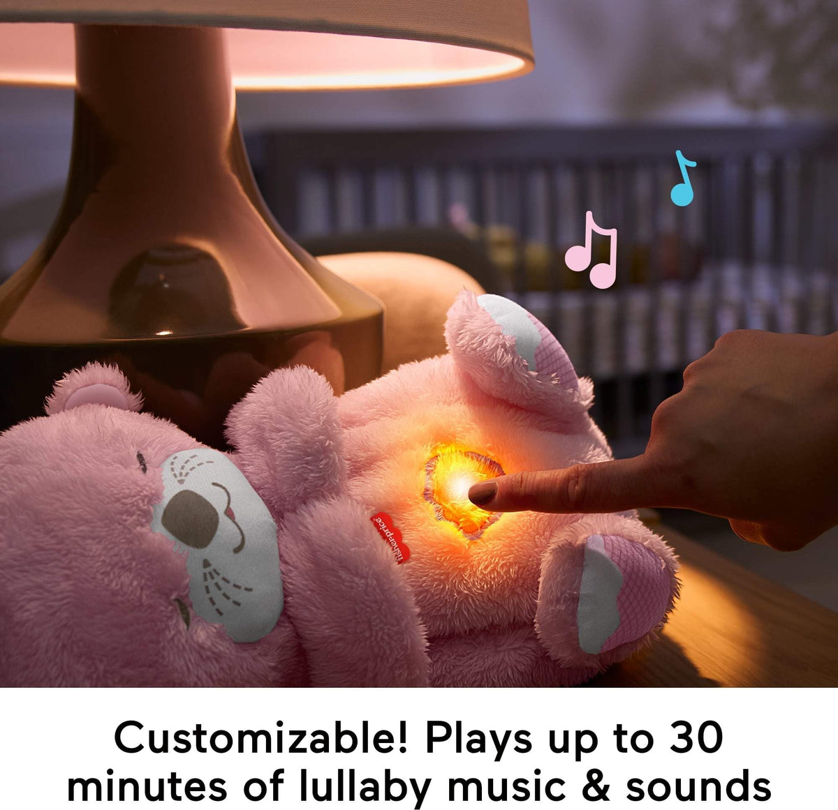 Fisher-Price Soothe 'n Snuggle Otter plush is machine washable after electronics removal.
