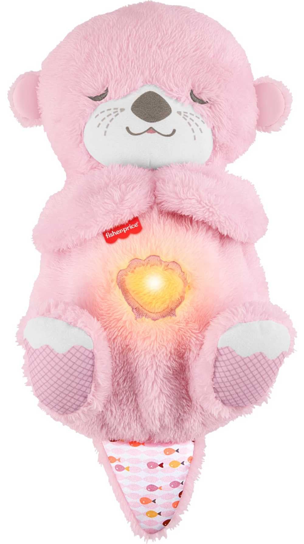 Fisher-Price Soothe-n-Snuggle Otter plush with calming breathing motion for newborns.