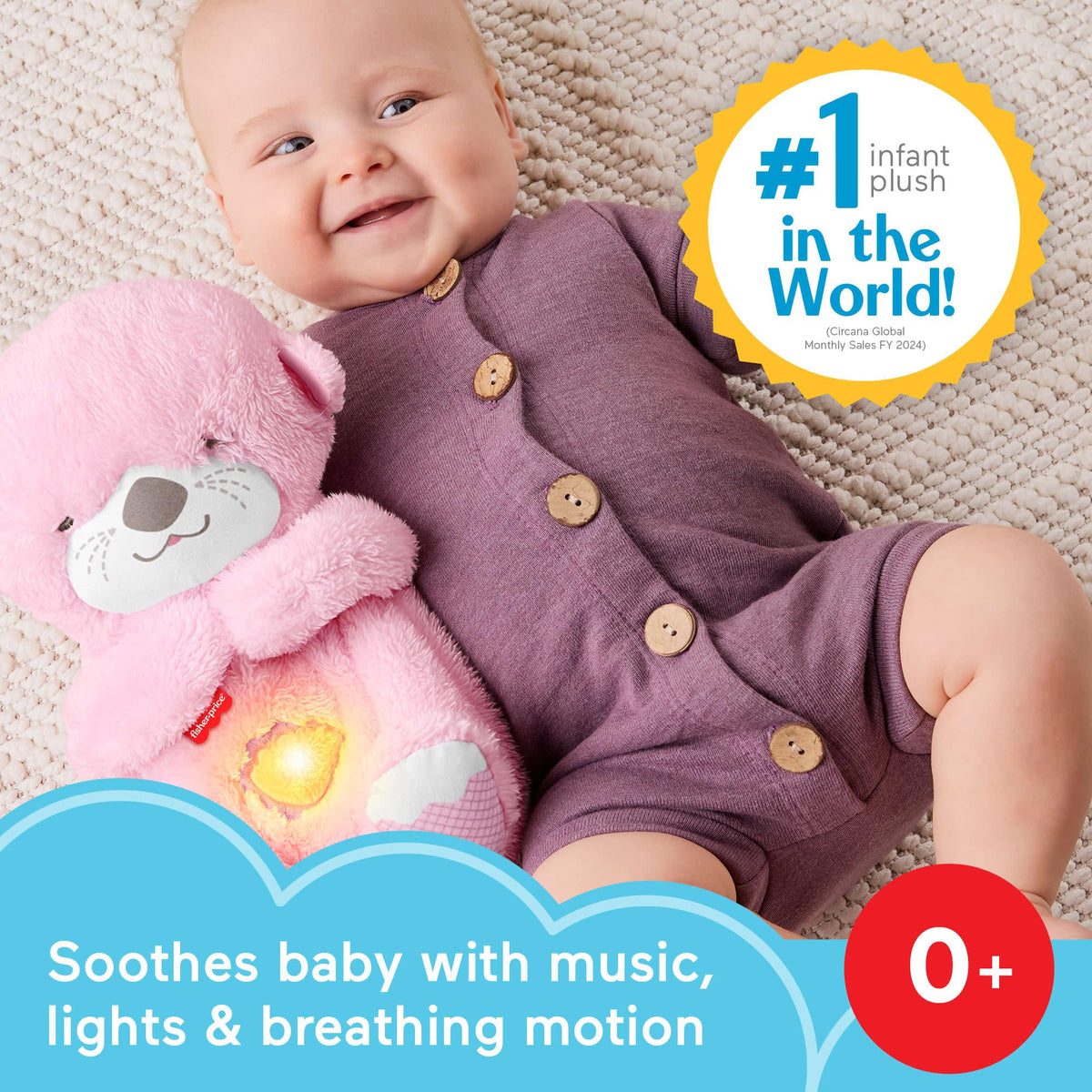 Fisher-Price Soothe 'n Snuggle Otter soft lights create a gentle bedtime ambiance.