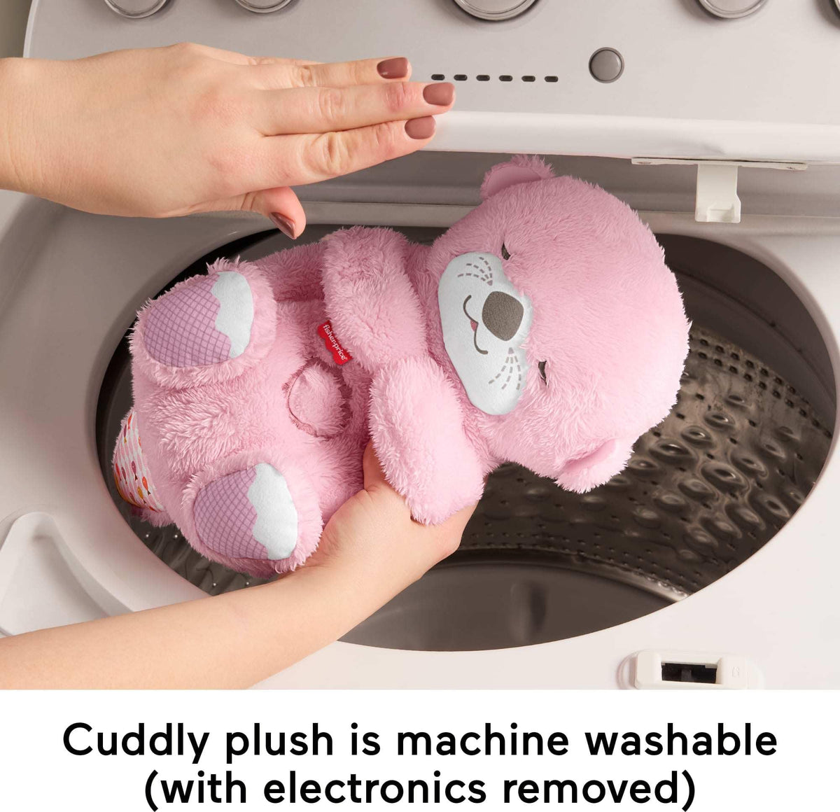 Fisher-Price Soothe 'n Snuggle Otter adjustable volume for customized quiet time.
