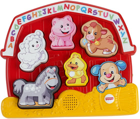 Fisher-Price Laugh & Learn farm puzzle with toddler-friendly shape sorting for early learning