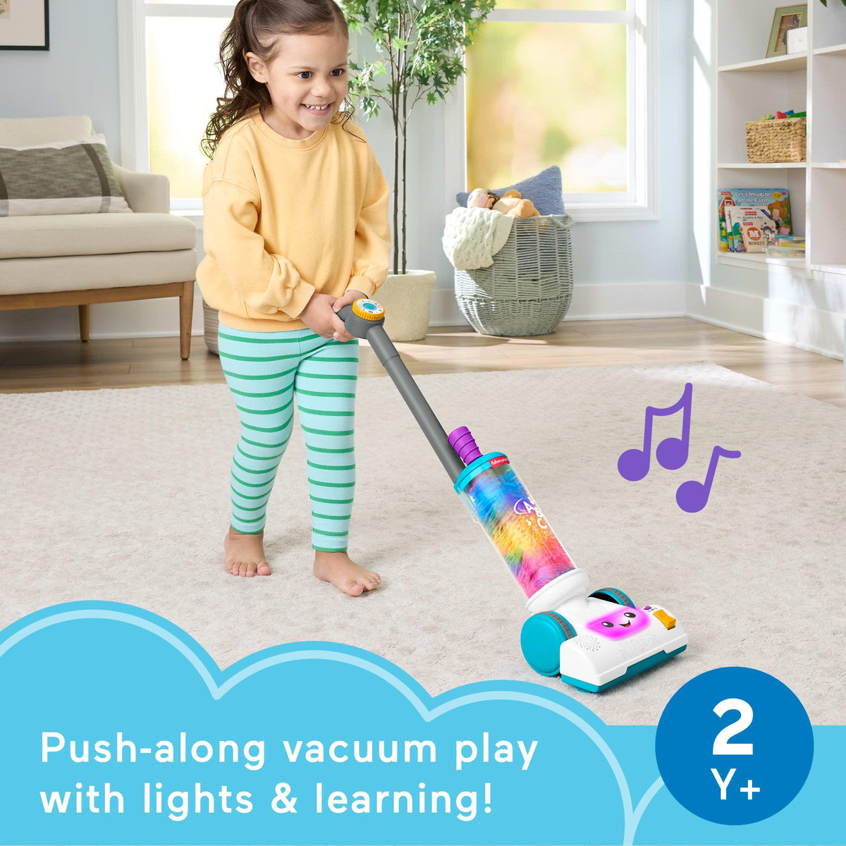 Fisher-Price vacuum lights display during playtime